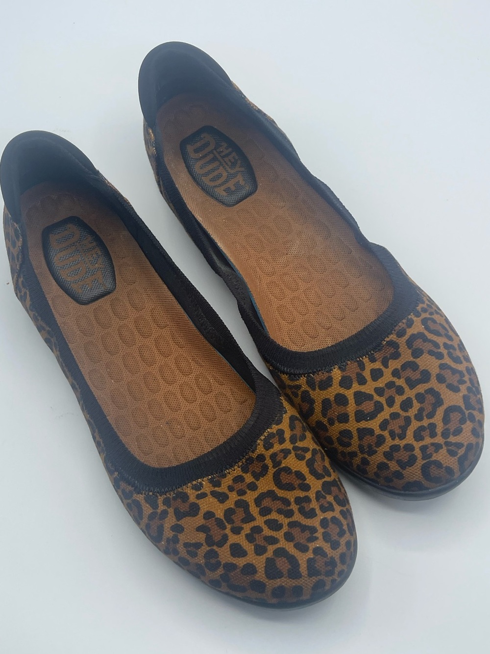 Hey Dude Leopard Ballet Flats - Brown & Black